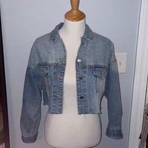 Distressed jean jacket from shein